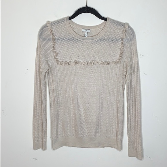 Joie | Wool Silk Ruffle Sweater - Picture 4 of 12